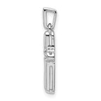 14k White Gold 1/6 carat Lab Grown Diamond VS/SI+ G+ Complete Latin Cross Pendant