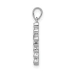 14k White Gold 1/10 carat Lab Grown Diamond VS/SI+ G+ Complete Cross Pendant
