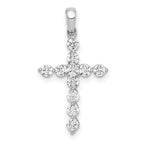 14k White Gold 1/2 carat Lab Grown Diamond VS/SI+ G+ Complete Cross Pendant