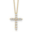 10k 3/4 carat Lab Grown Diamond VS/SI+ G+ Complete 18 inch Cross Pendant Necklace
