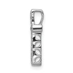 10K White Gold 1/6ct. Diamond Latin Cross Chain Slide