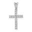 10K White Gold 1/6ct. Diamond Latin Cross Pendant