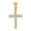 14k 1/6 carat Lab Grown Diamond VS/SI+ G+ Complete Cross Pendant