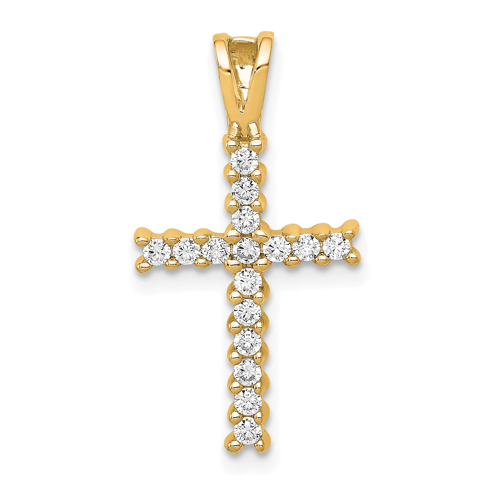 10K Diamond Latin Cross Pendant Main image