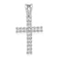 14k White Gold 1/4 carat Lab Grown Diamond VS/SI+ G+ Complete Cross Pendant