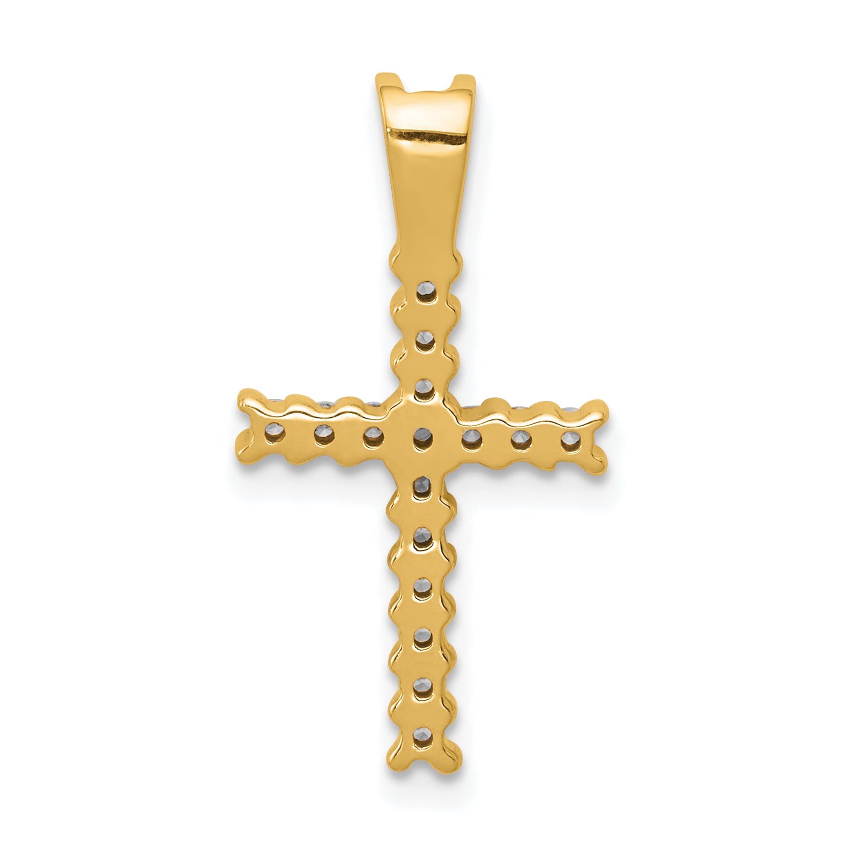 14k 1/4 carat Lab Grown Diamond VS/SI+ G+ Complete Cross Pendant