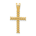 14k 1/4 carat Lab Grown Diamond VS/SI+ G+ Complete Cross Pendant