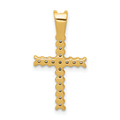 14k 1/4 carat Lab Grown Diamond VS/SI+ G+ Complete Cross Pendant