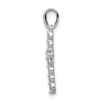 10K White Gold 1/10ct. Diamond Cross Pendant