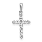 10K White Gold 1/10ct. Diamond Cross Pendant