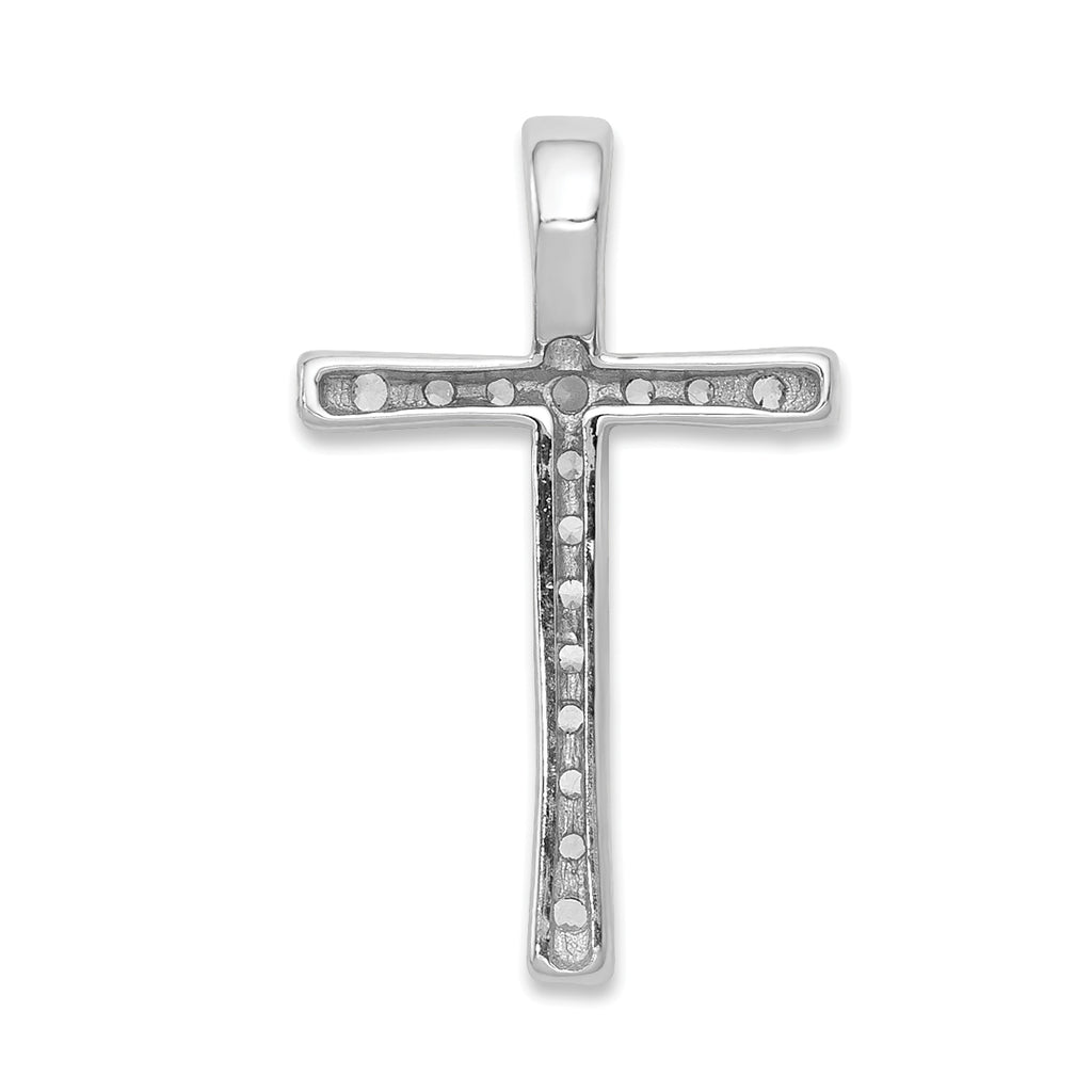 14k White Gold 1/5 carat Lab Grown Diamond VS/SI+ G+ Complete Chain Slide Pendant