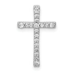 14k White Gold 1/5 carat Lab Grown Diamond VS/SI+ G+ Complete Chain Slide Pendant