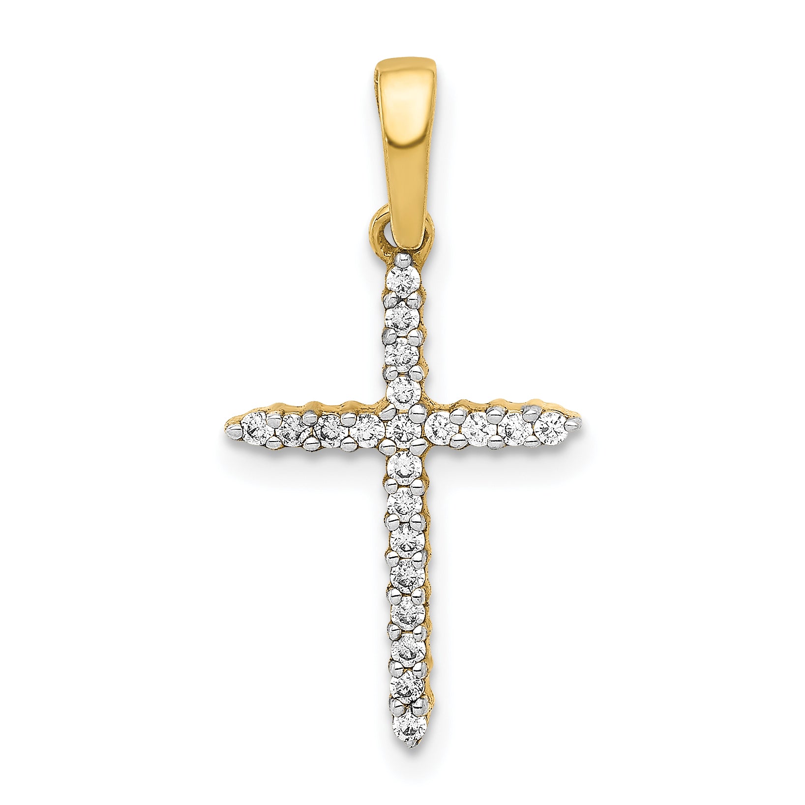 10K 1/6ct. Diamond Cross Pendant Main image