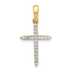 10K 1/6ct. Diamond Cross Pendant