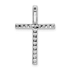 10k White Gold 1/2 carat Lab Grown Diamond VS/SI+ G+ Complete Cross Chain Slide Pendant