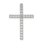 10k White Gold 1/2 carat Lab Grown Diamond VS/SI+ G+ Complete Cross Chain Slide Pendant