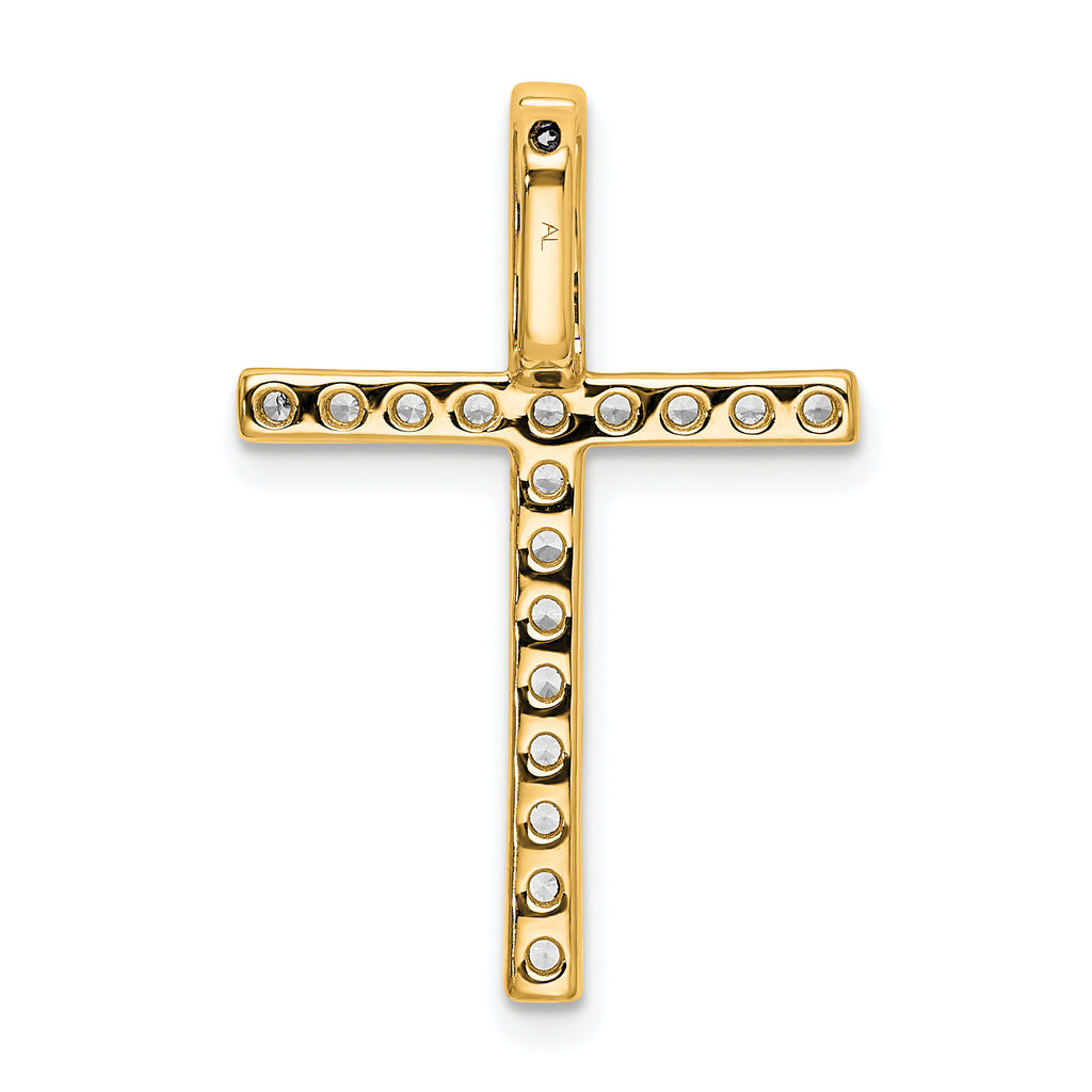 10k 1/2 carat Lab Grown Diamond VS/SI+ G+ Complete Cross Chain Slide Pendant