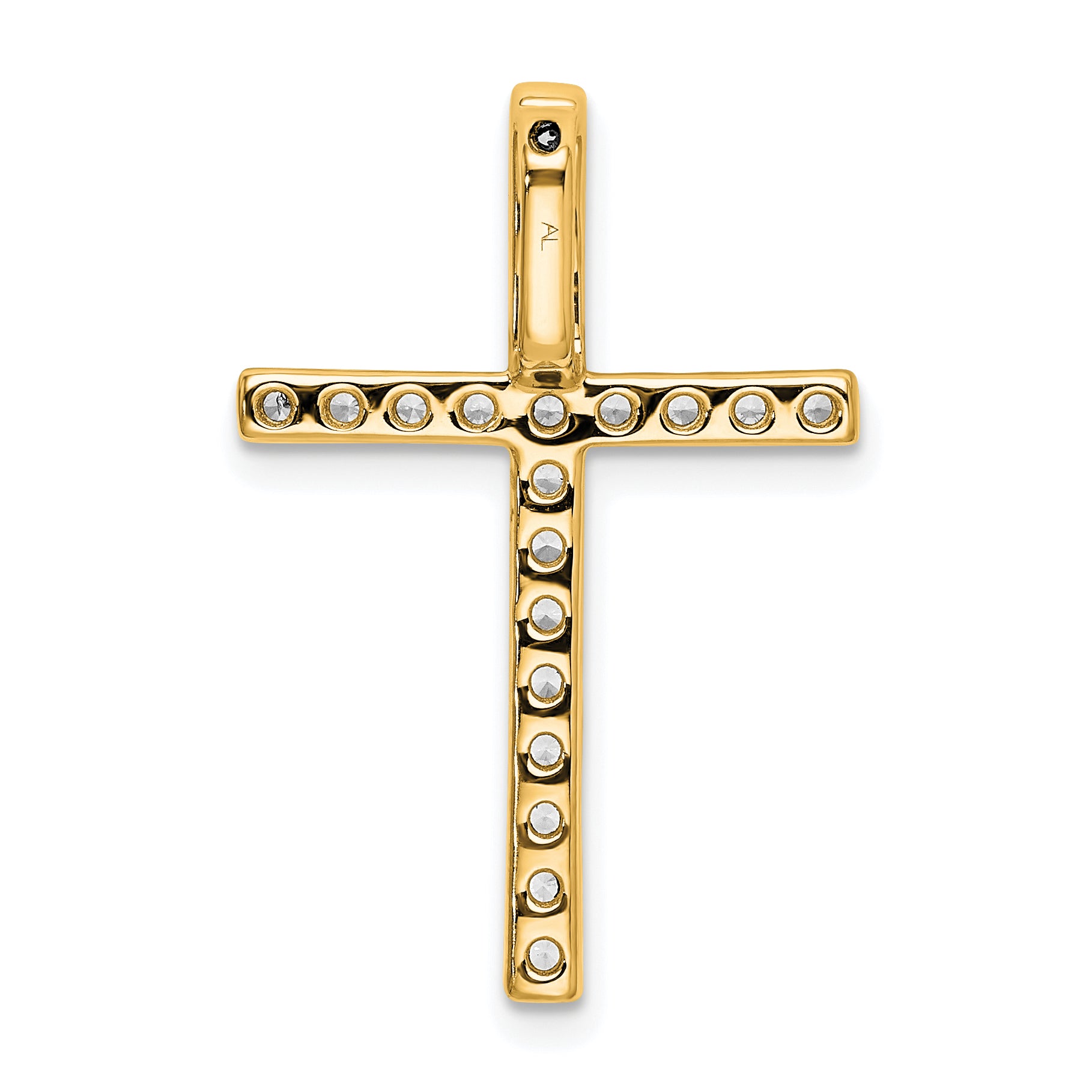 10k 1/2 carat Lab Grown Diamond VS/SI+ G+ Complete Cross Chain Slide Pendant