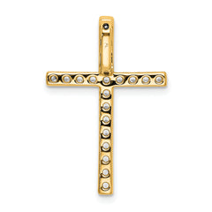 10k 1/2 carat Lab Grown Diamond VS/SI+ G+ Complete Cross Chain Slide Pendant