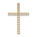 10k 1/2 carat Lab Grown Diamond VS/SI+ G+ Complete Cross Chain Slide Pendant