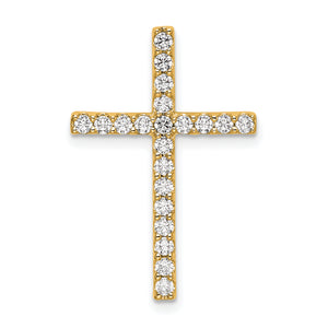 Cross Slide Pendant in 10K Yellow Gold with Lab-Grown Diamonds (1/2 ct. tw.) - Sophia Jewelers