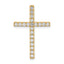 10k 1/2 carat Lab Grown Diamond VS/SI+ G+ Complete Cross Chain Slide Pendant