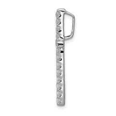 14k White Gold 1/2 carat Lab Grown Diamond VS/SI+ G+ Complete Cross Chain Slide Pendant