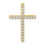 14k 1/2 carat Lab Grown Diamond VS/SI+ G+ Complete Cross Chain Slide Pendant