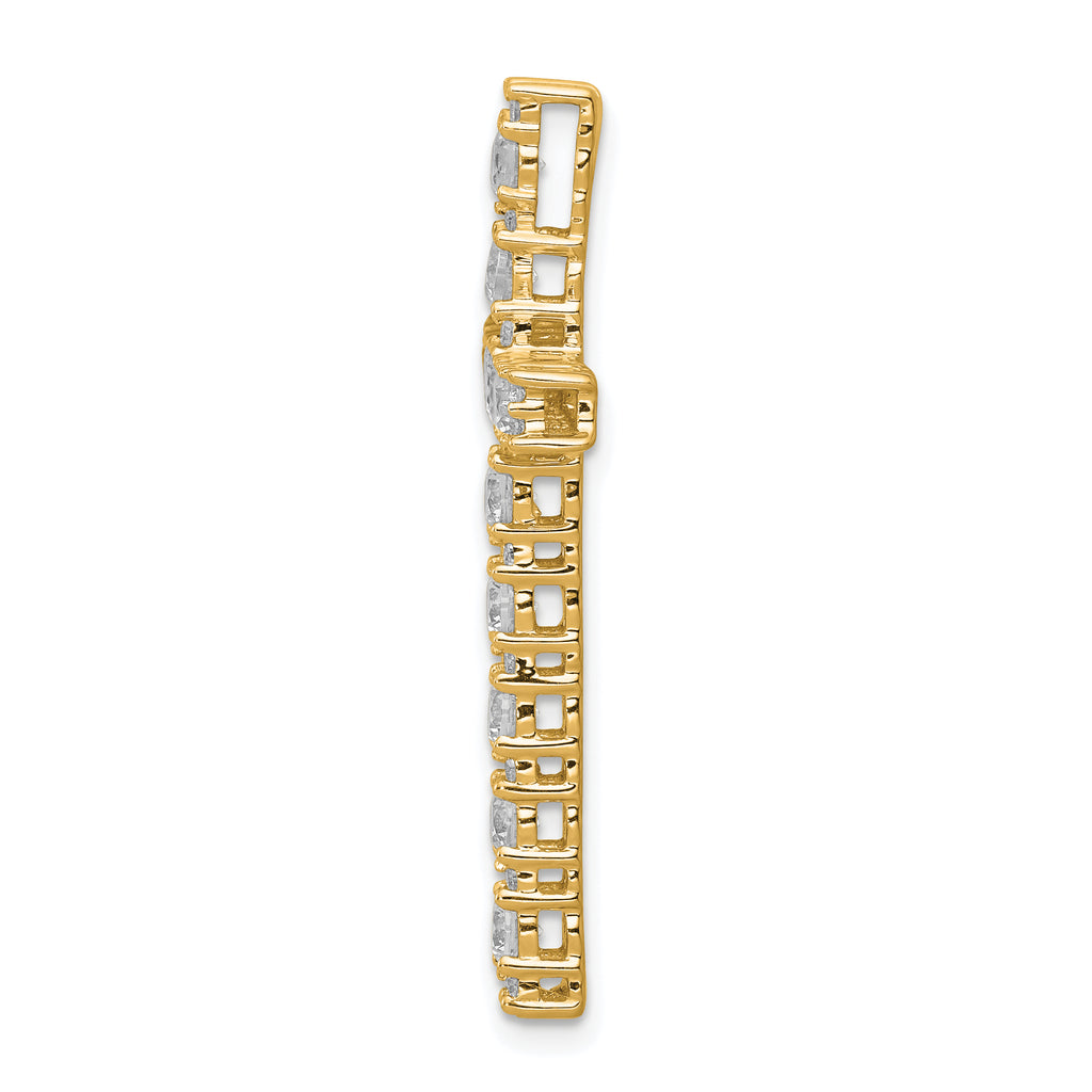 14k 1 carat Lab Grown Diamond VS/SI+ G+ Complete Cross Chain Slide Pendant