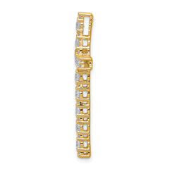 10k 1 carat Lab Grown Diamond VS/SI+ G+ Complete Cross Chain Slide Pendant