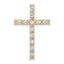 10k 1 carat Lab Grown Diamond VS/SI+ G+ Complete Cross Chain Slide Pendant