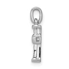 10K White Gold Small 1/20ct. Diamond Latin Cross Pendant