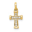 10K Small 1/20ct. Diamond Latin Cross Pendant