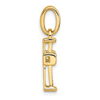 14k Small Diamond Latin Cross Pendant