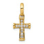 14k Small Diamond Latin Cross Pendant