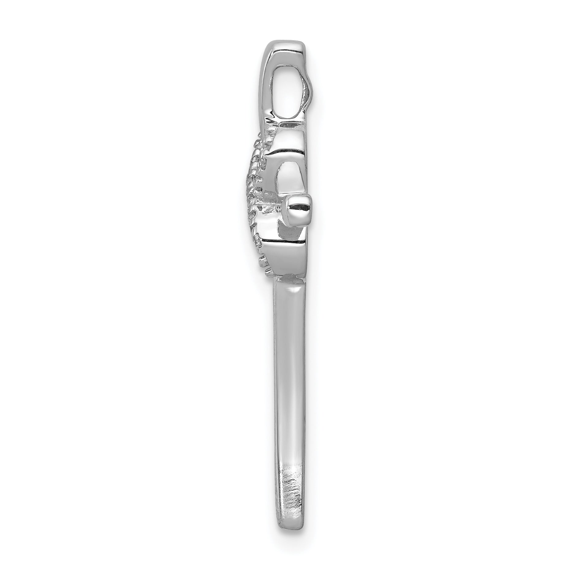 10K White Gold .03ct. Diamond Infinity Cross Chain Slide Secondary image