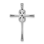 10K White Gold .03ct. Diamond Infinity Cross Chain Slide