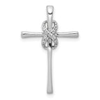 10K White Gold .03ct. Diamond Infinity Cross Chain Slide