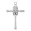 10K White Gold .03ct. Diamond Infinity Cross Chain Slide