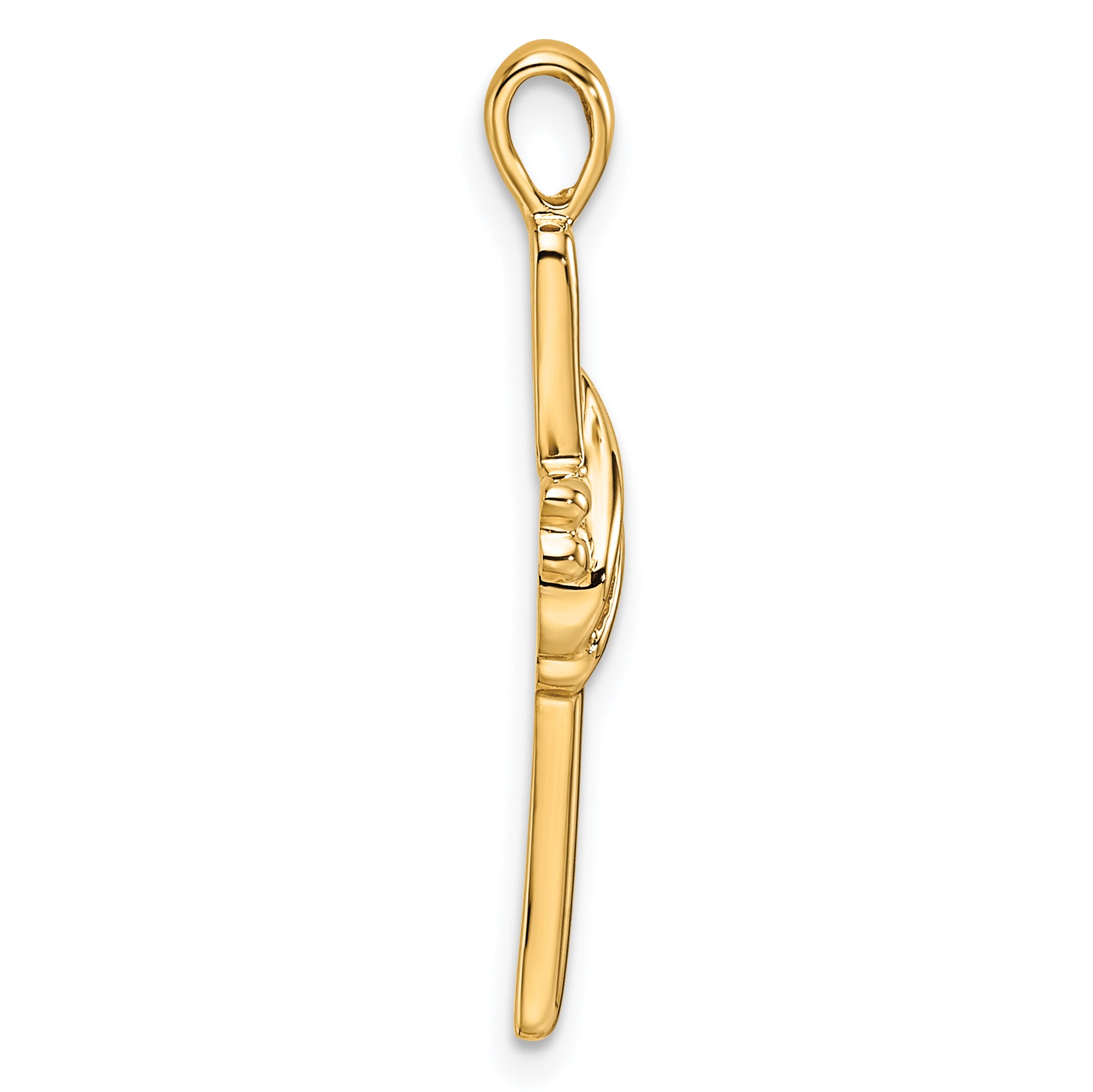 10K Cross Pendant Mounting (No Stone Included)