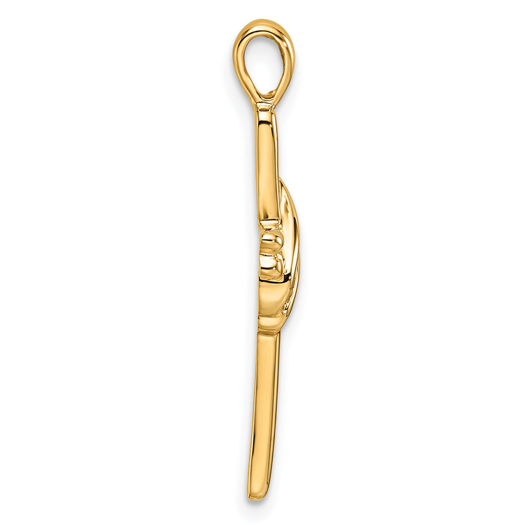 10K Cross Pendant Mounting (No Stone Included)