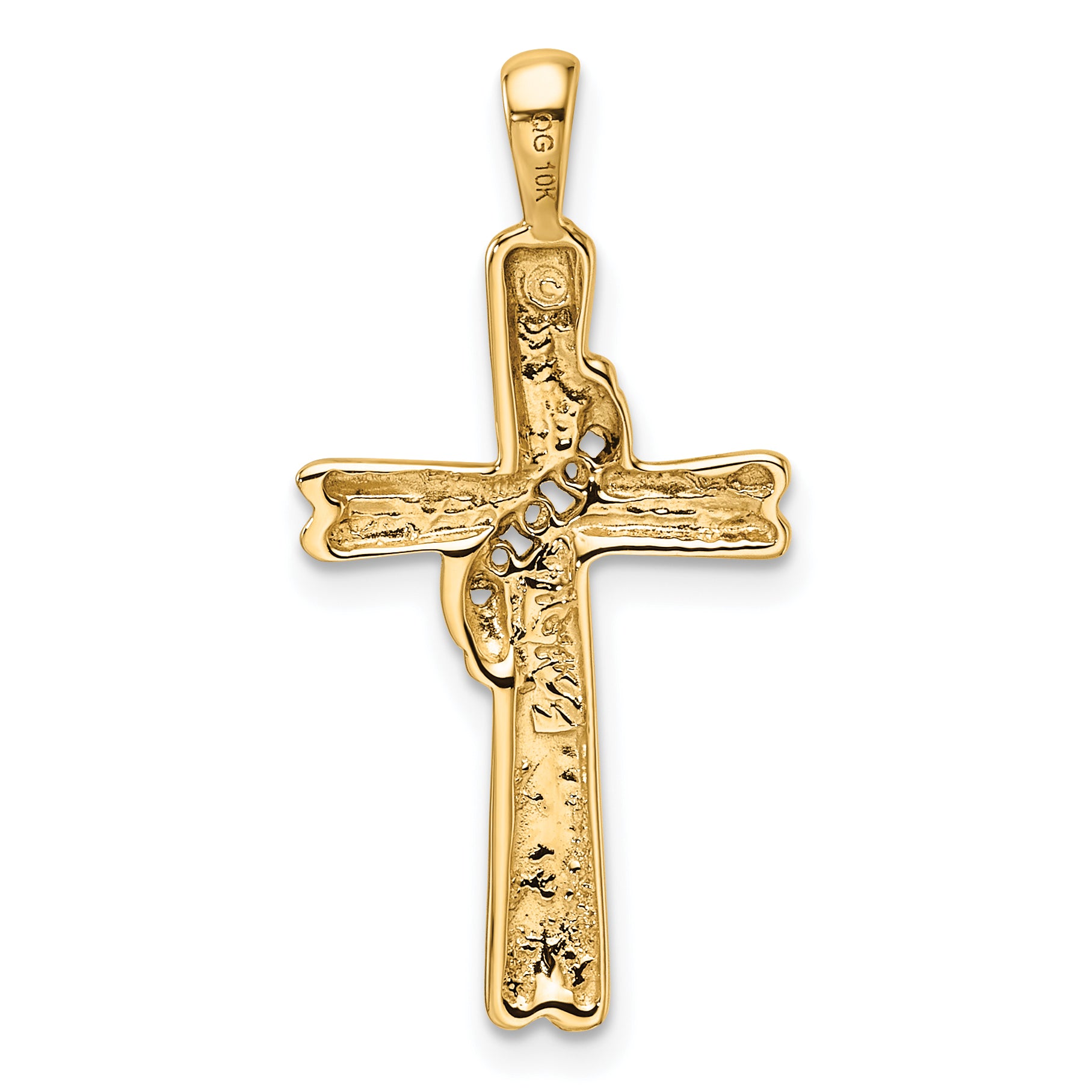 10K Cross Pendant Mounting (No Stone Included)
