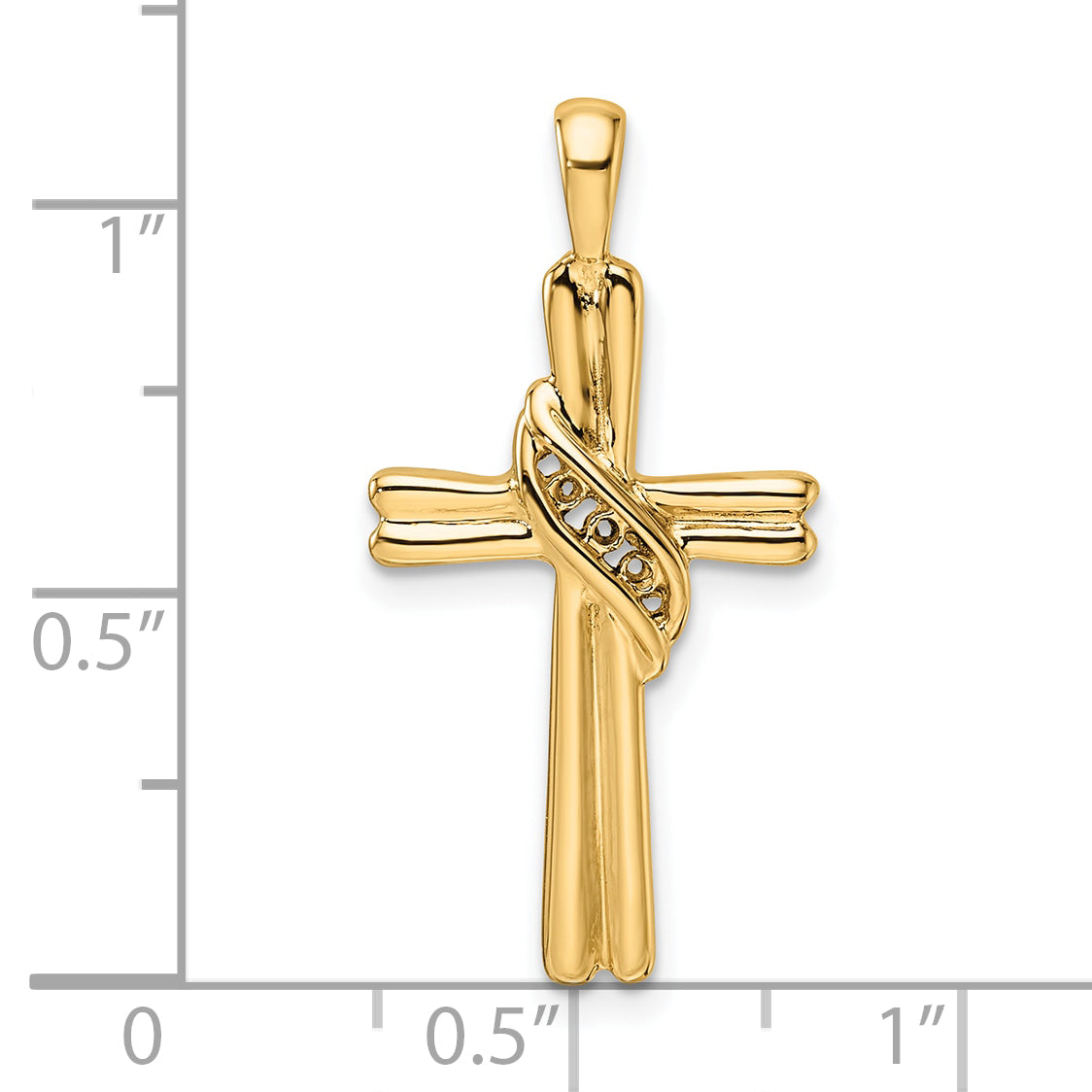 10K Cross Pendant Mounting (No Stone Included)