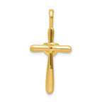 10K Diamond Cross w/Heart Pendant