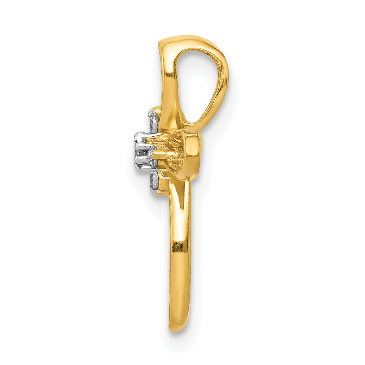 10K Diamond Cross Slide Pendant Secondary image