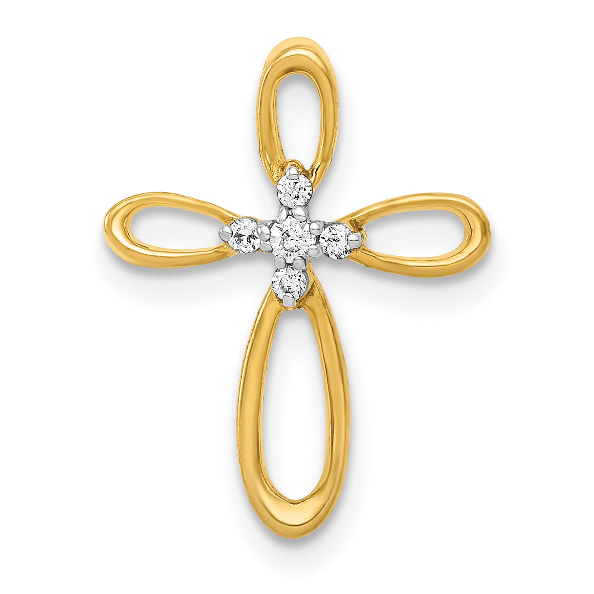 10K Diamond Cross Slide Pendant Main image