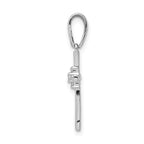 10K White Gold .02ct. Diamond Cross Pendant