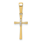 10K .02ct. Diamond Cross Pendant