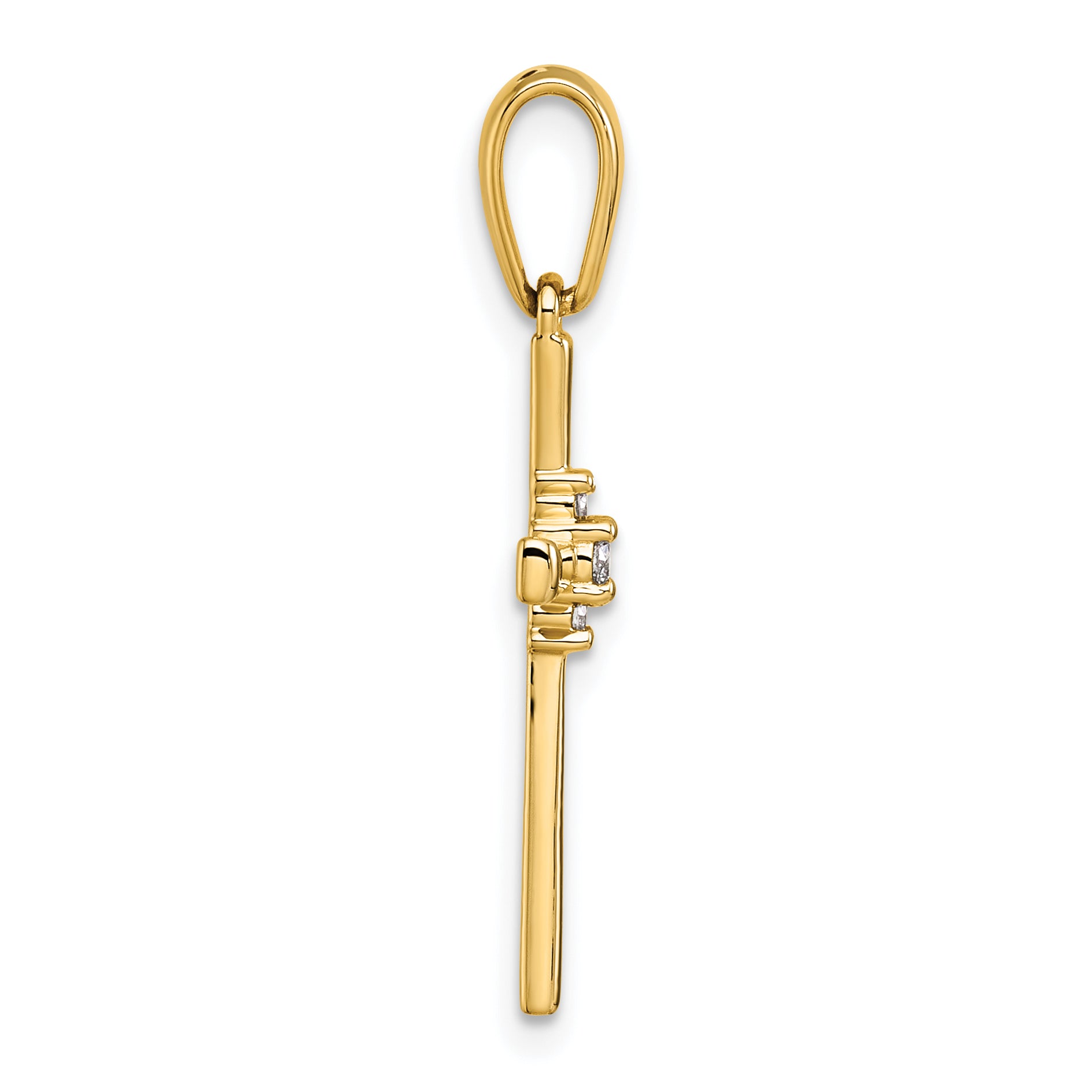14K 1/20ct. Diamond Cross Pendant Secondary image