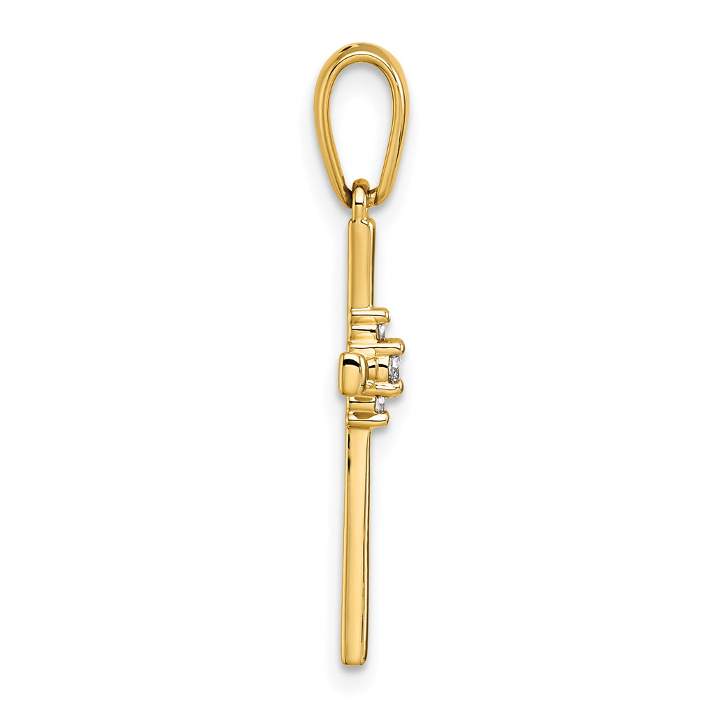 14K 1/20ct. Diamond Cross Pendant